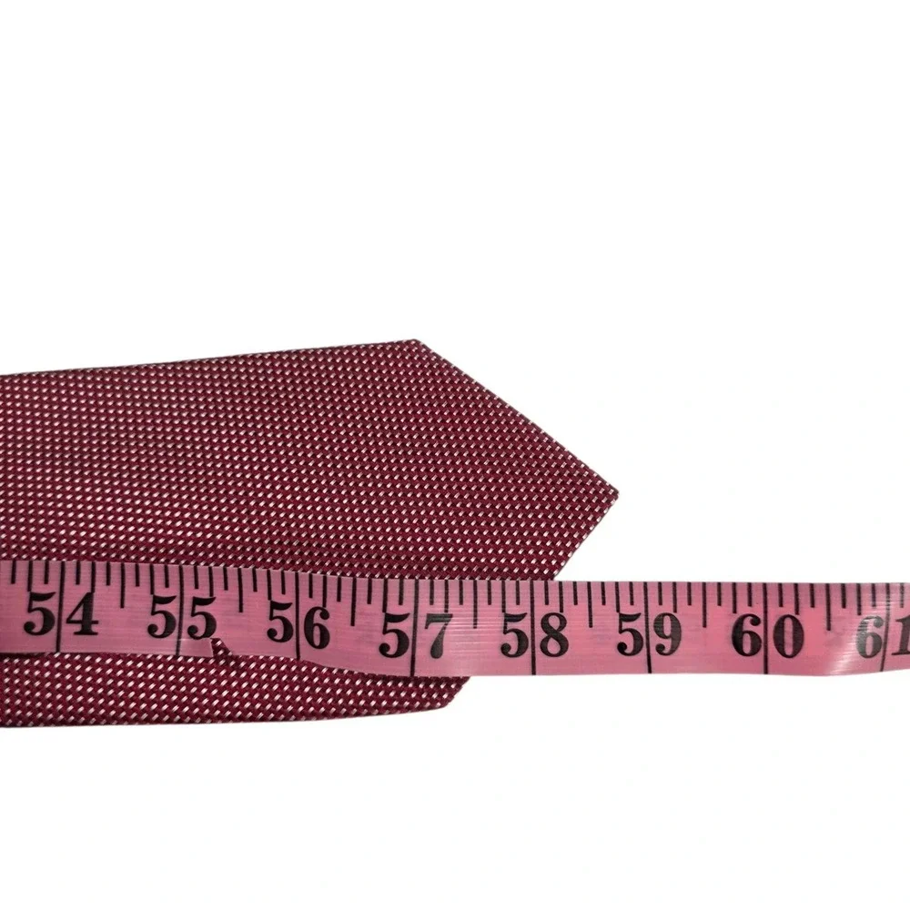 Michael Kors Silk Jacquard Micro Dot Tie‎ Burgundy Red Textured Men's Neckwear